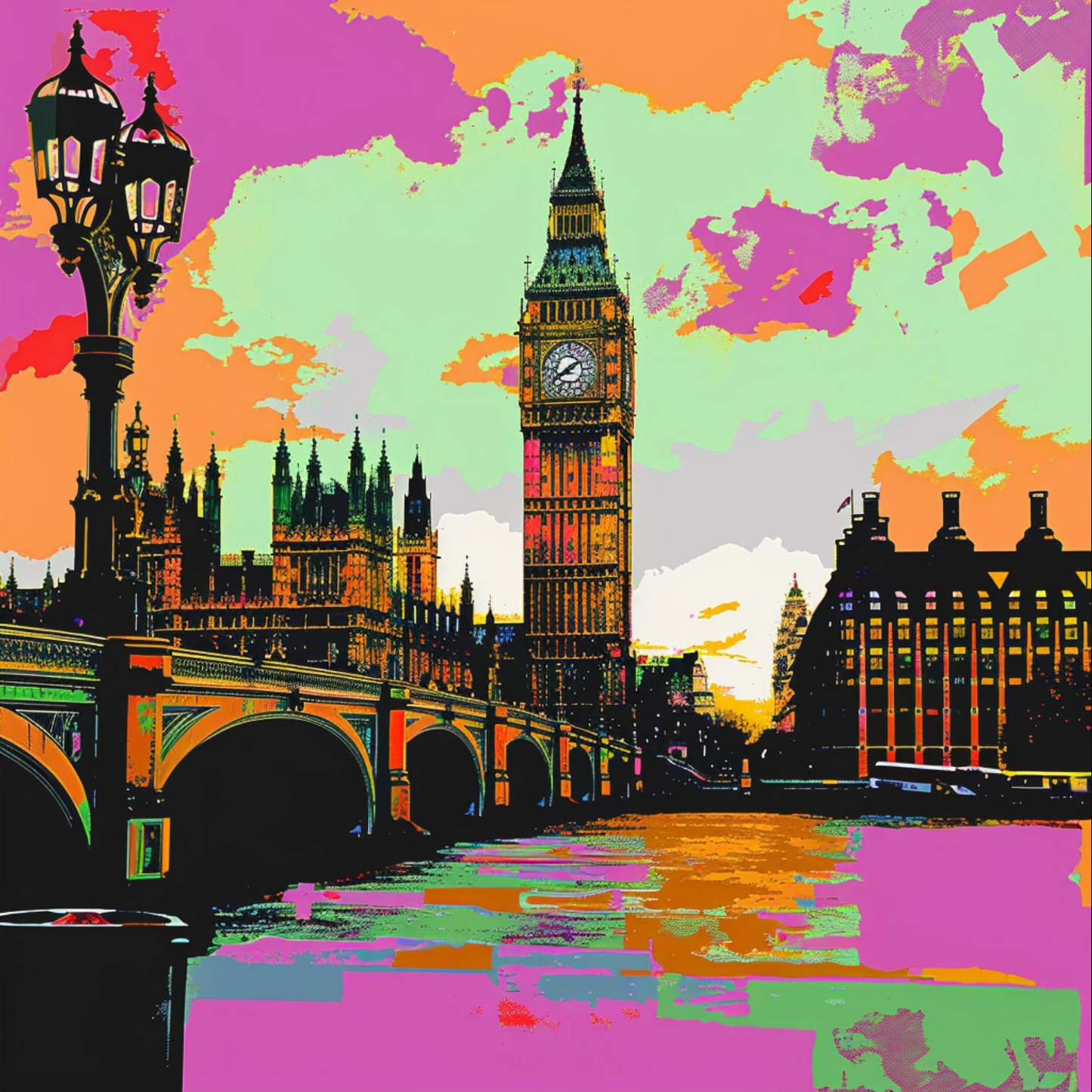 Pop art image of London