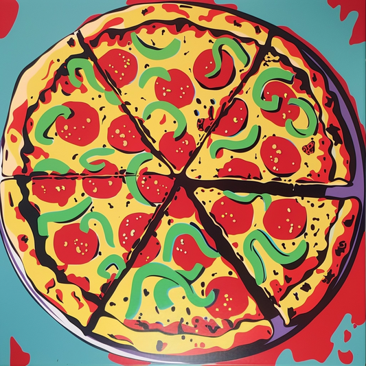 Pop art image of pizza