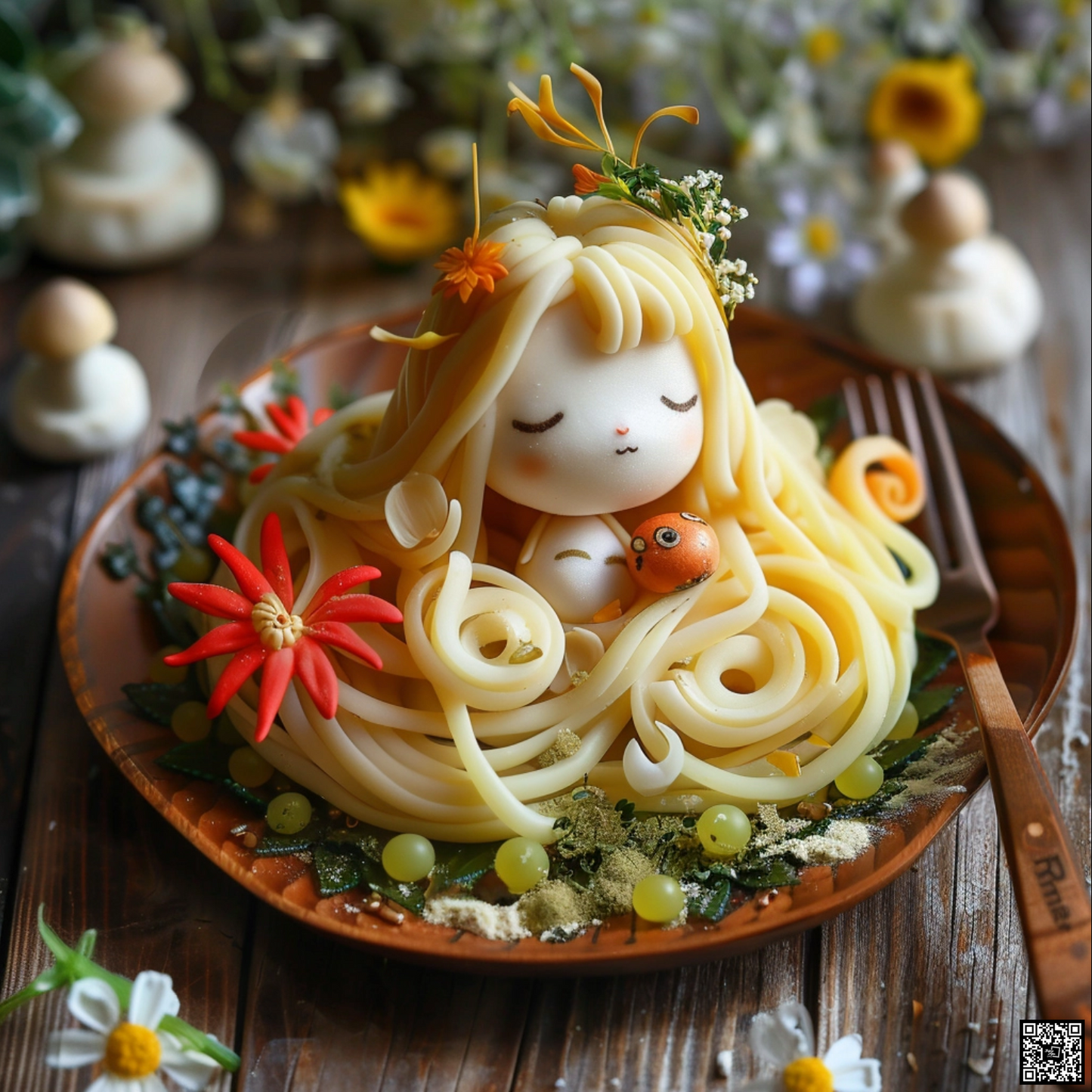 A magical dreamlike other pasta in the style of Hayao Miyazaki