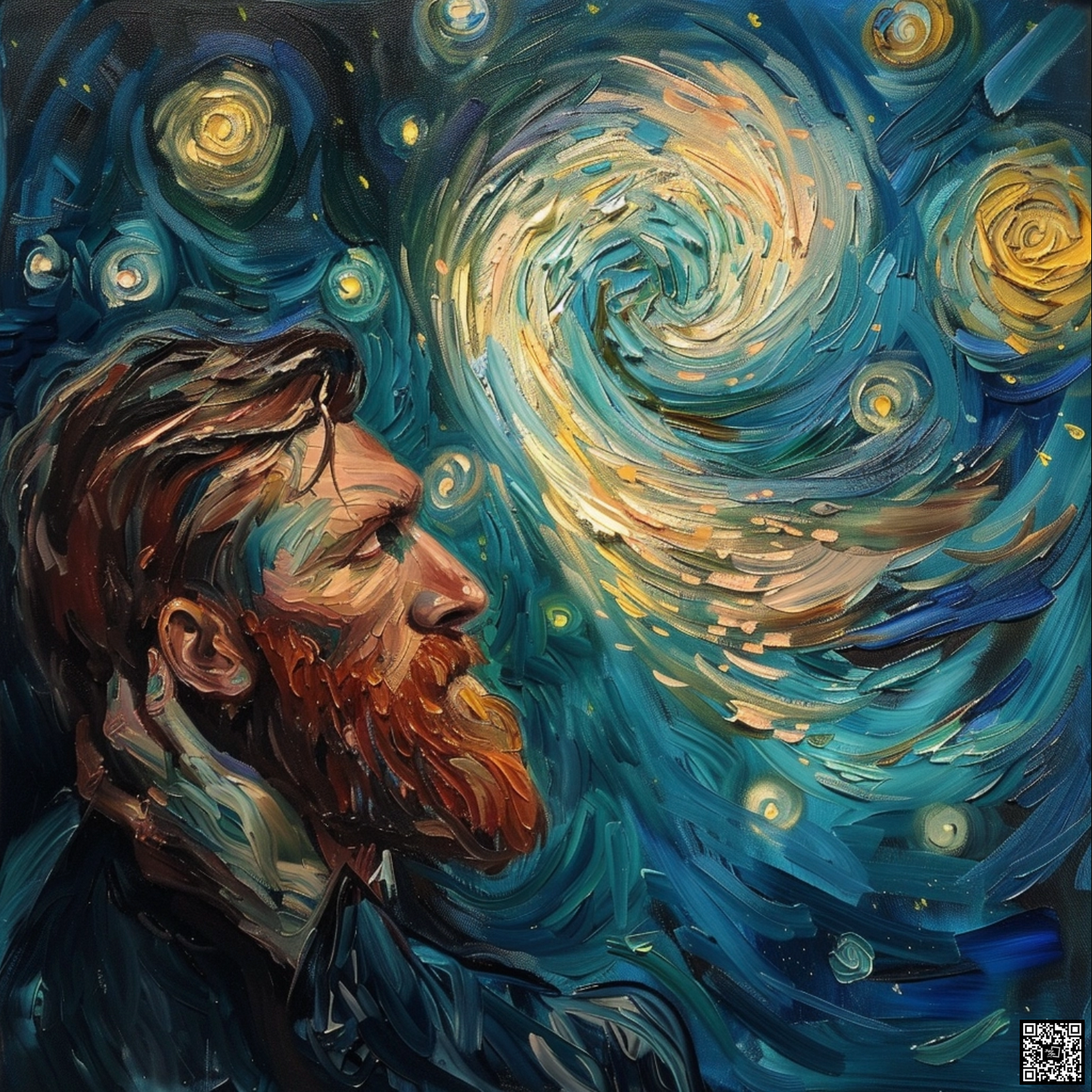 Atheism the religion in the style of Van Gogh