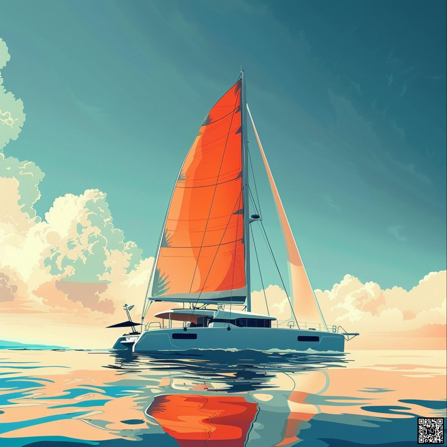 Gta illustration of catamaran