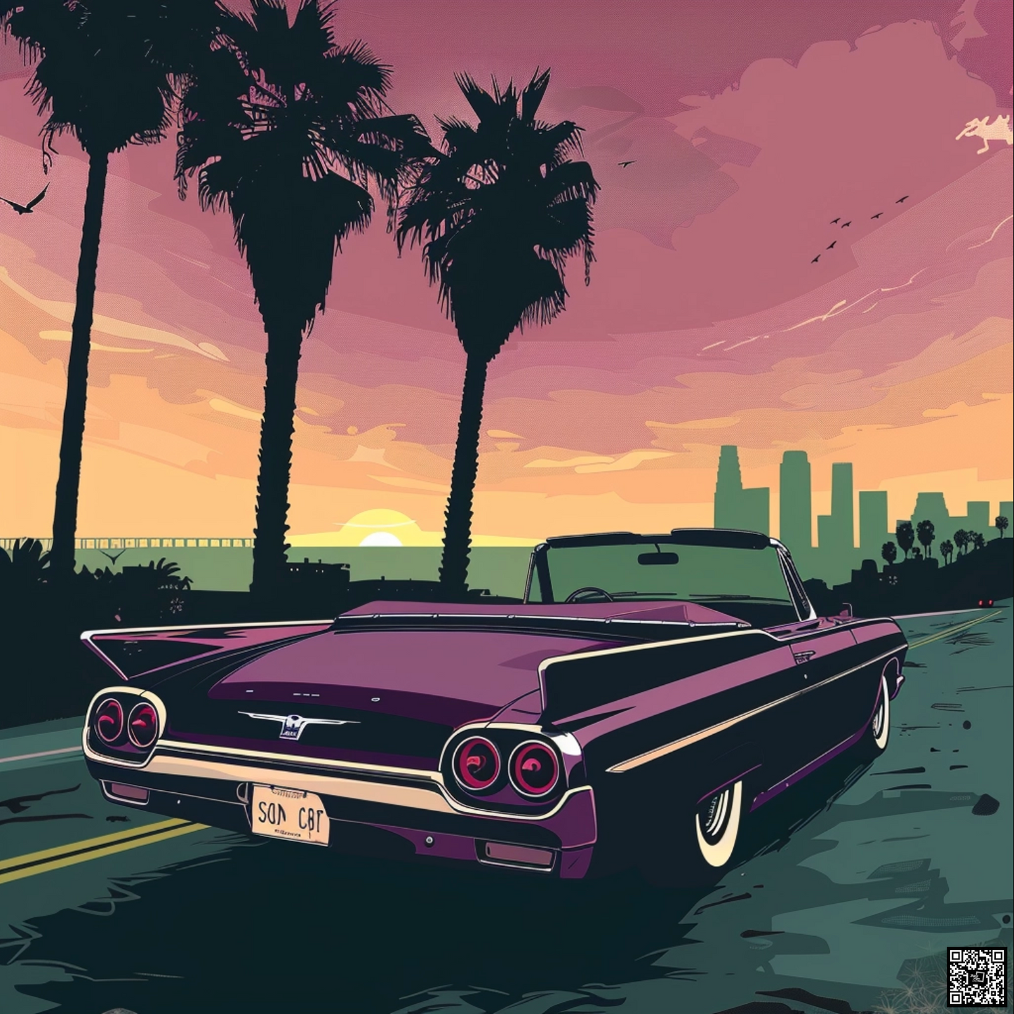 Gta illustration of convertible car