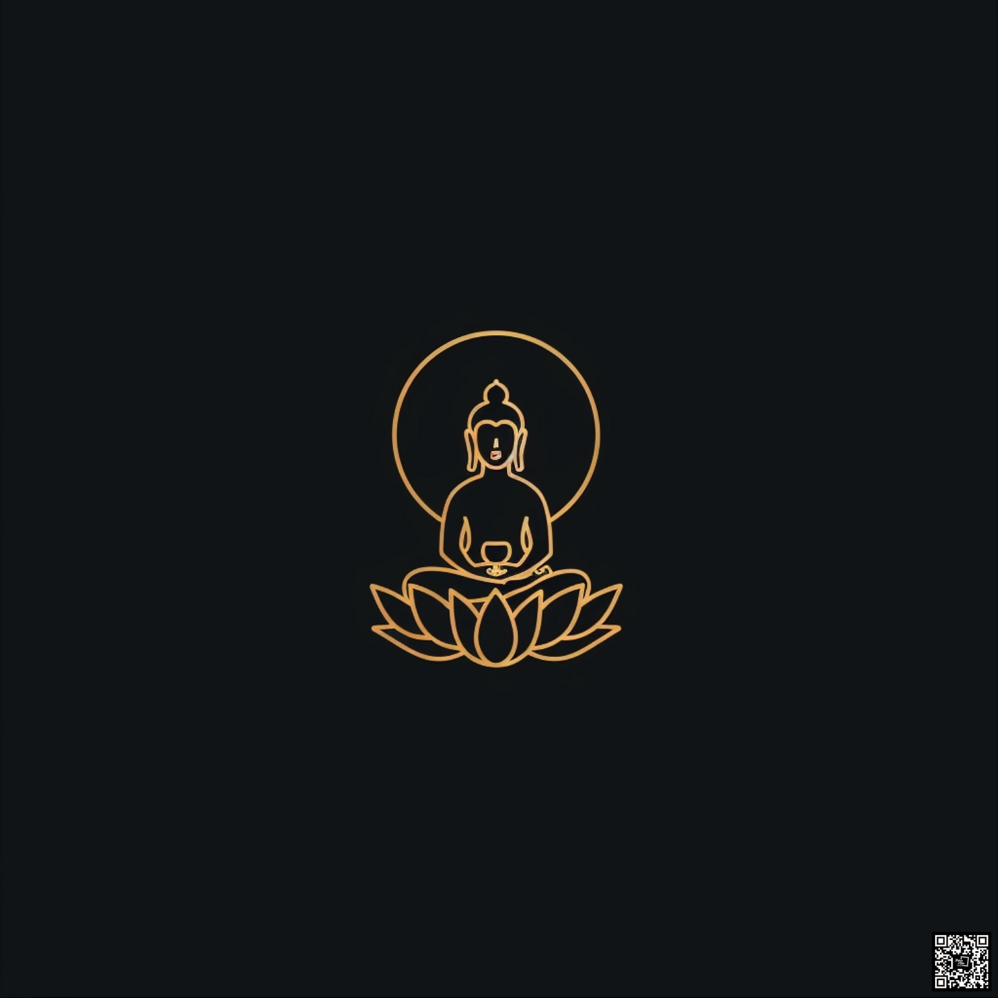 Line art logo of buddhism the religion