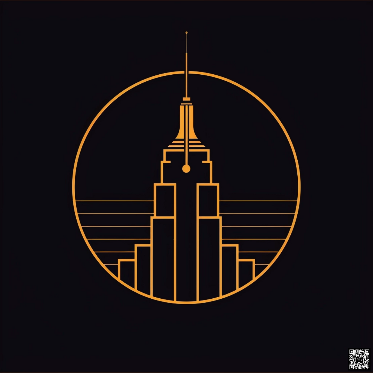 Line art logo of New York