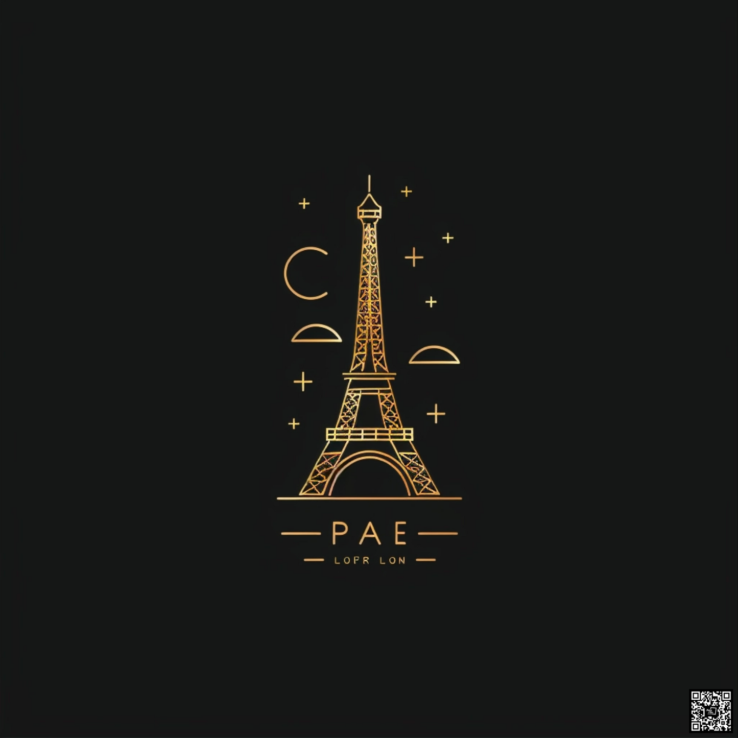 Line art logo of Paris