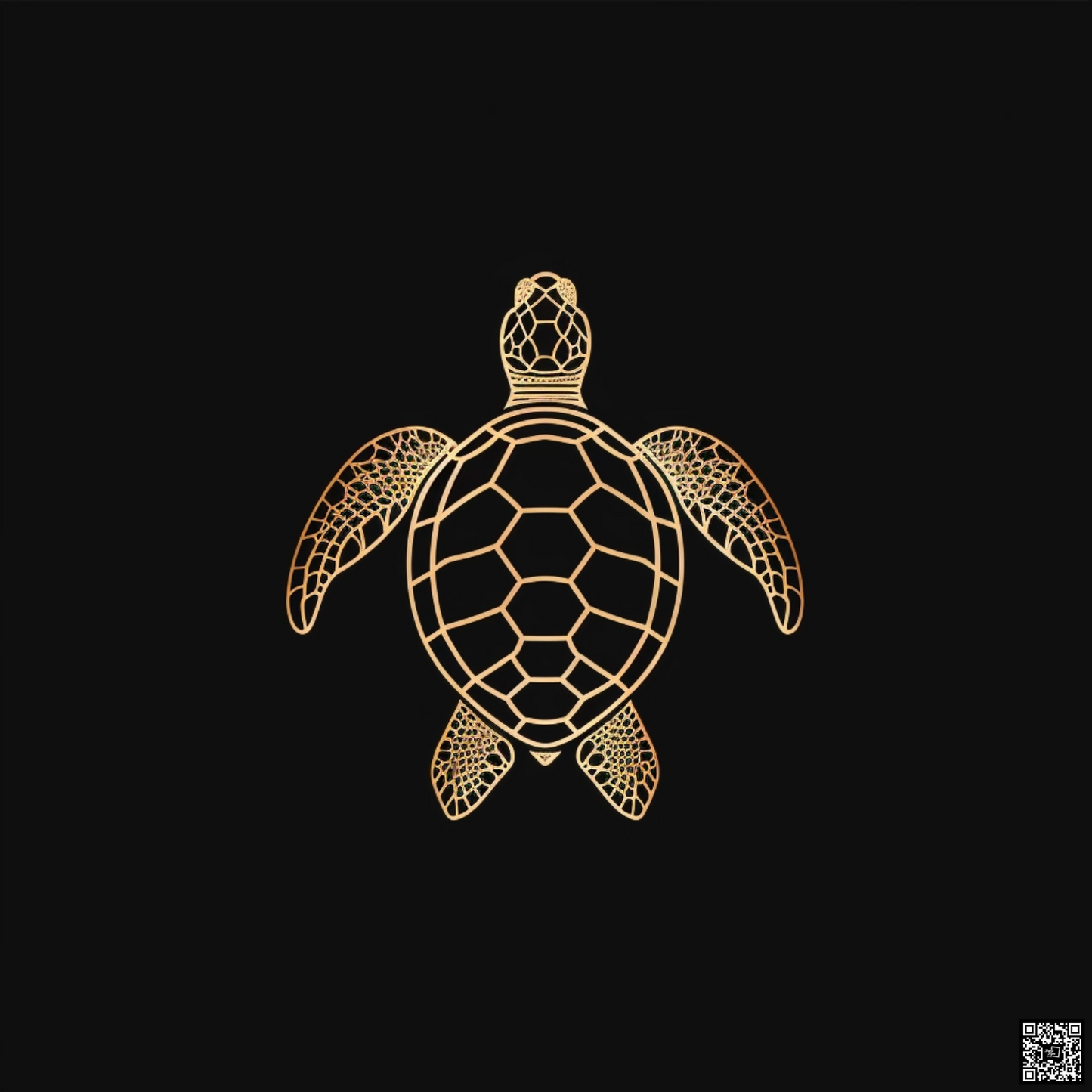 Line art logo of turtle animal