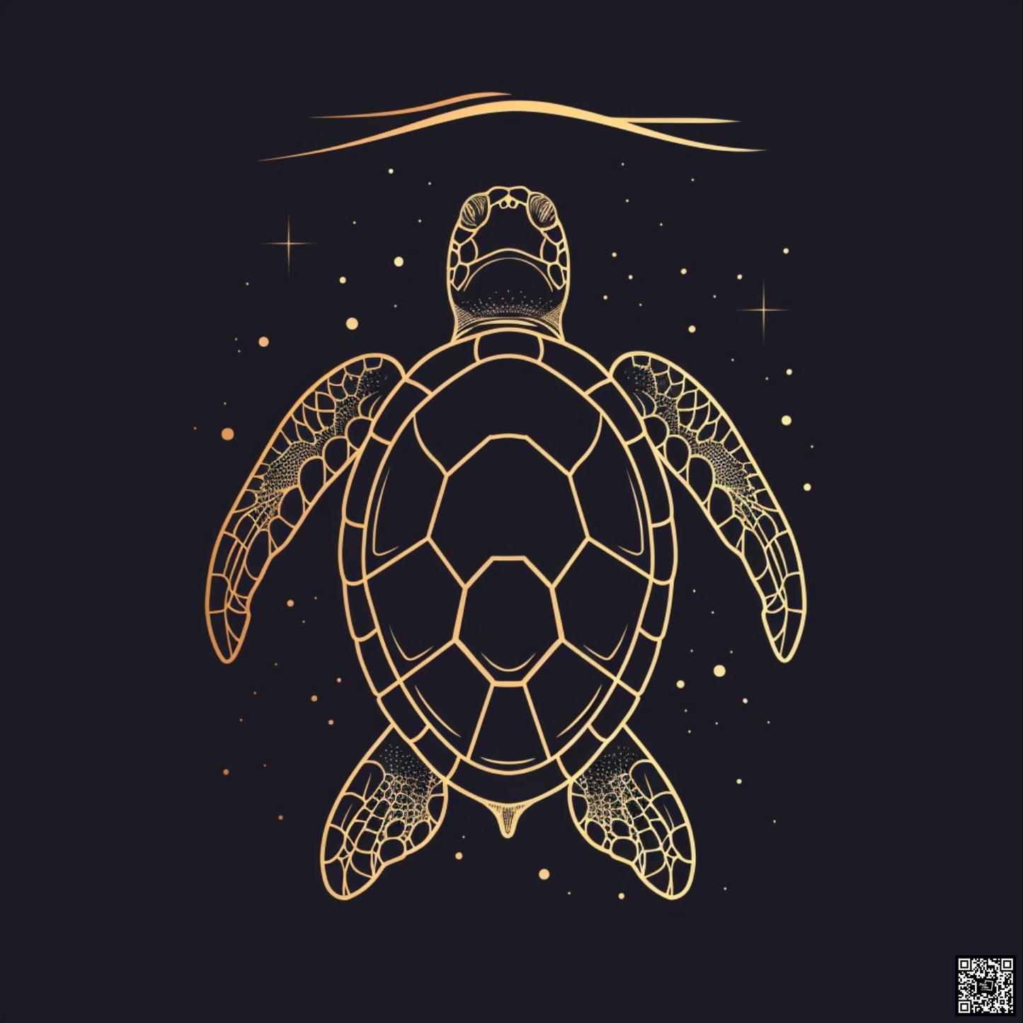 Line art logo of turtle animal