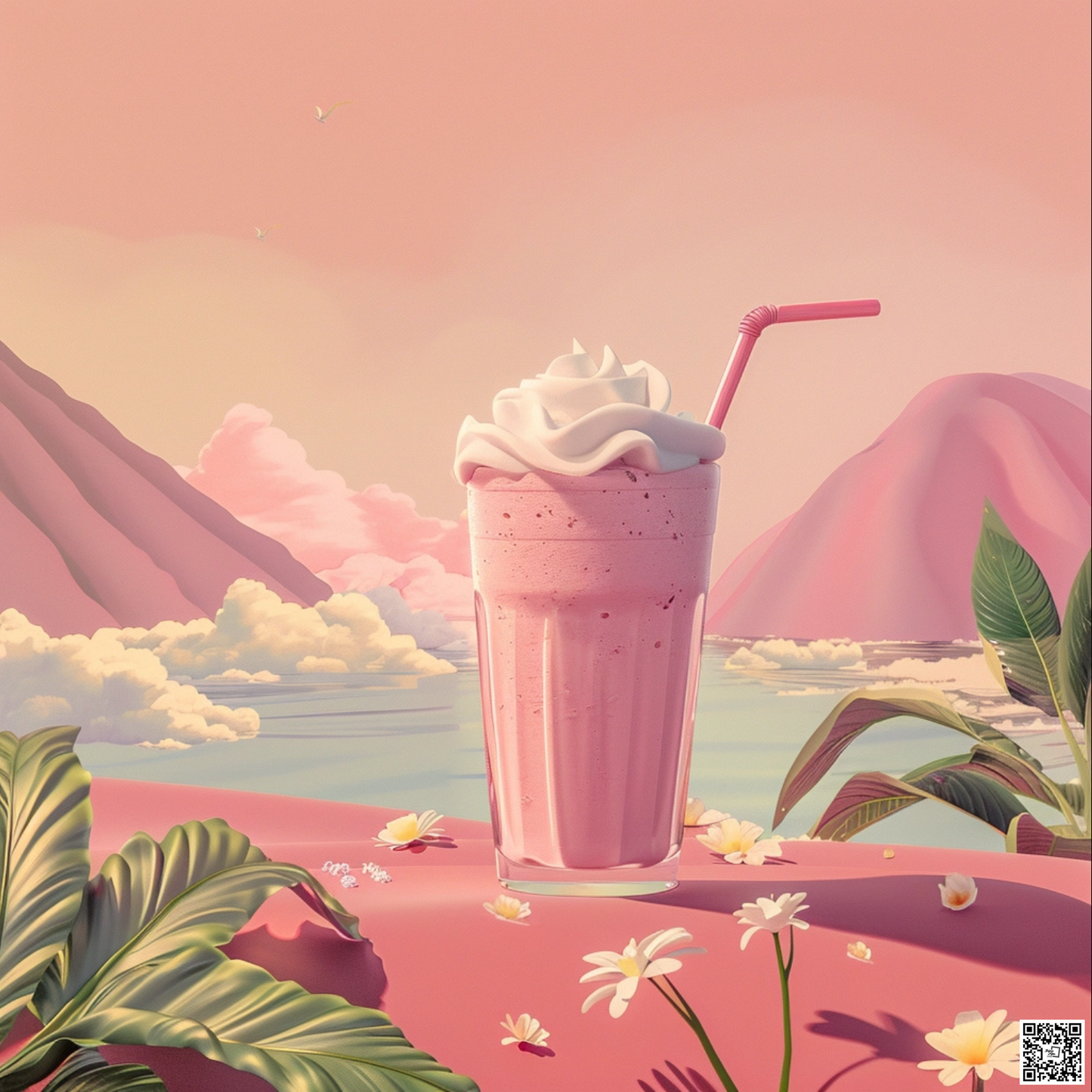 Milkshake in lofi aesthetic