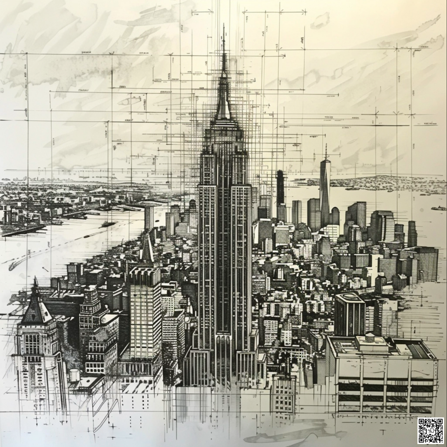 New York diagramatic drawing