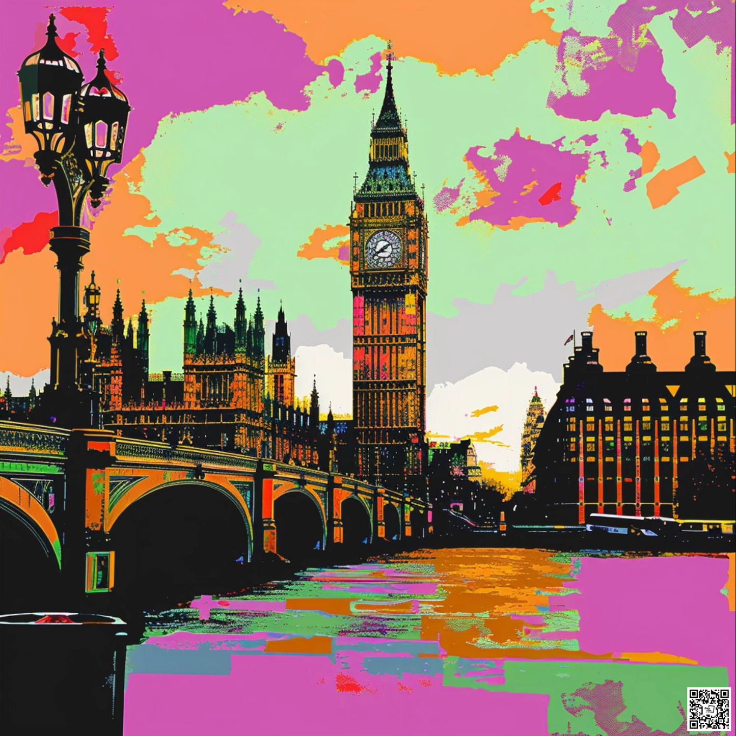 Pop art image of London