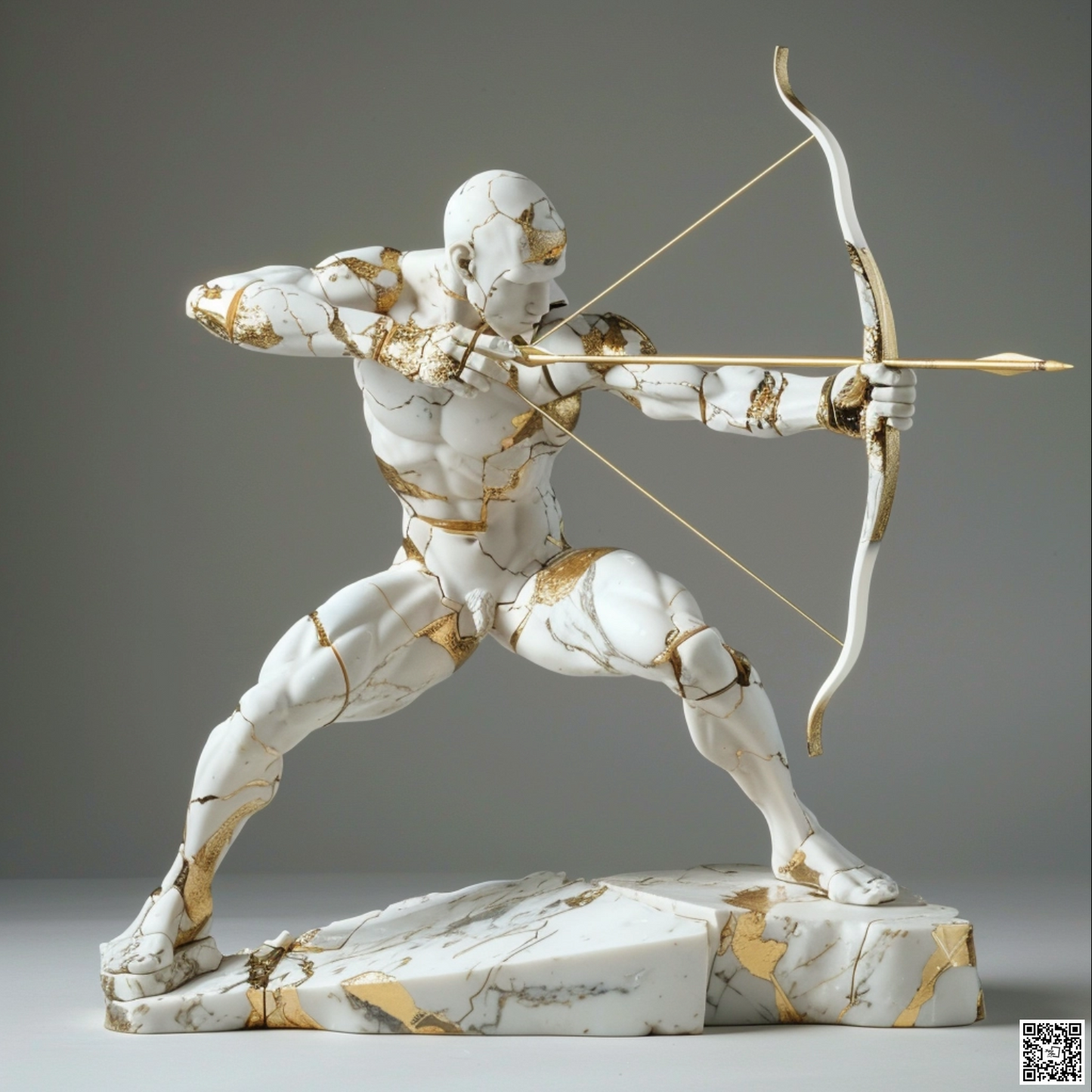 Sculpture of shooting sport Kintsugi