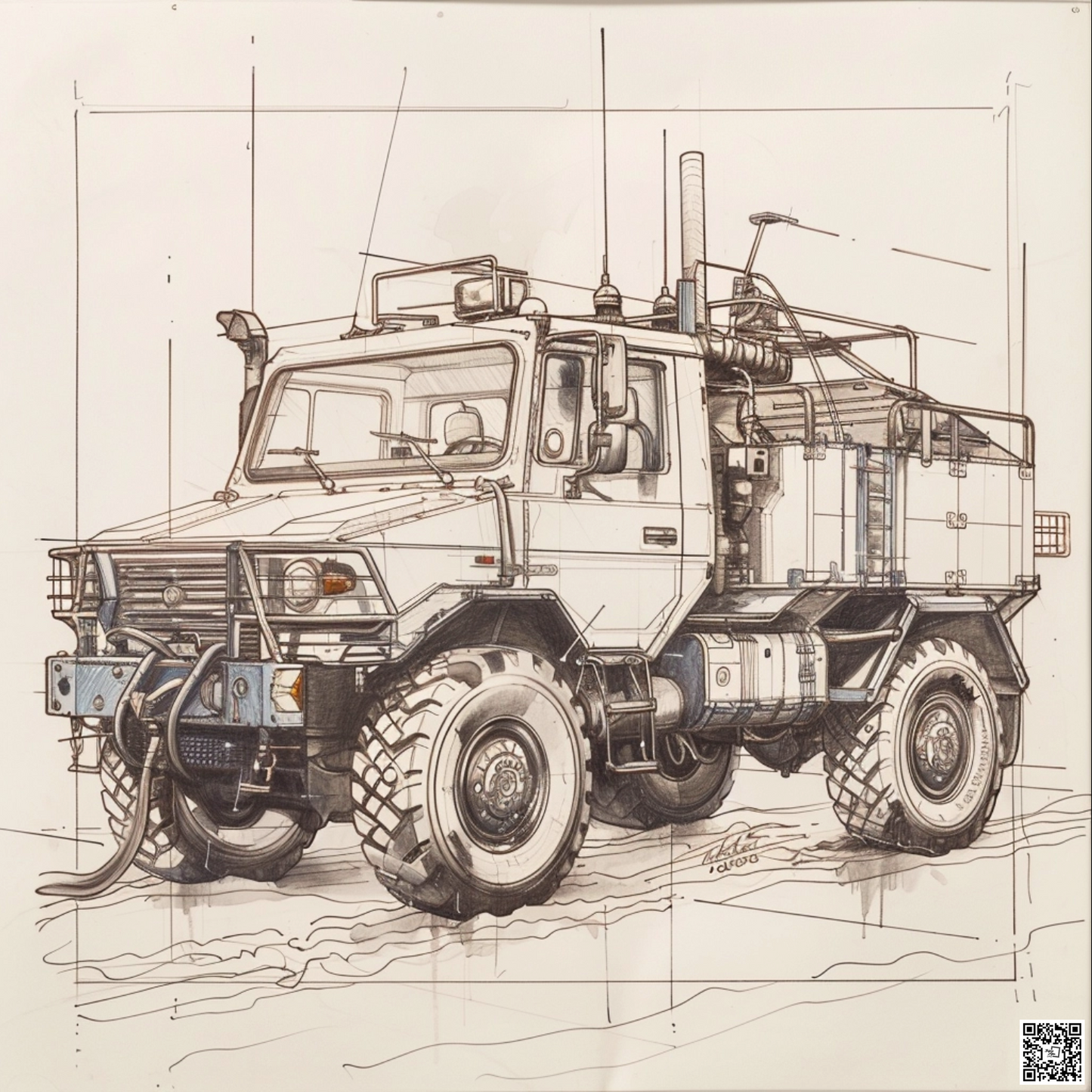 Utility vehicle diagramatic drawing