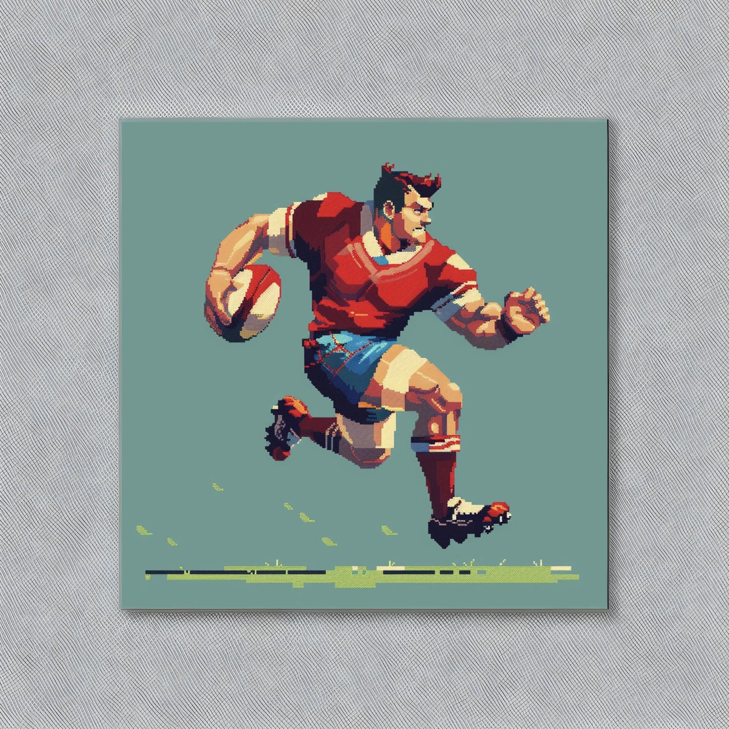 Rugby in pixel art style