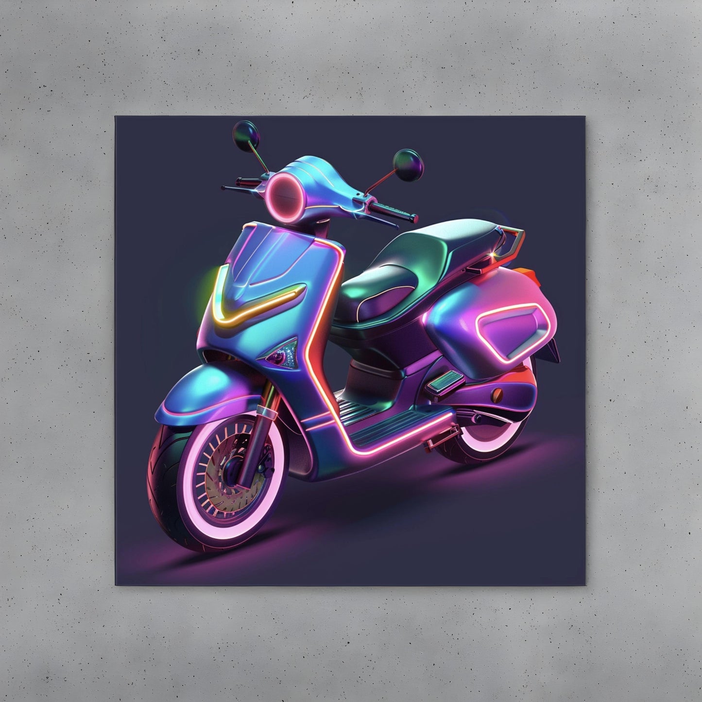 Scooter motorbike with neon lightings