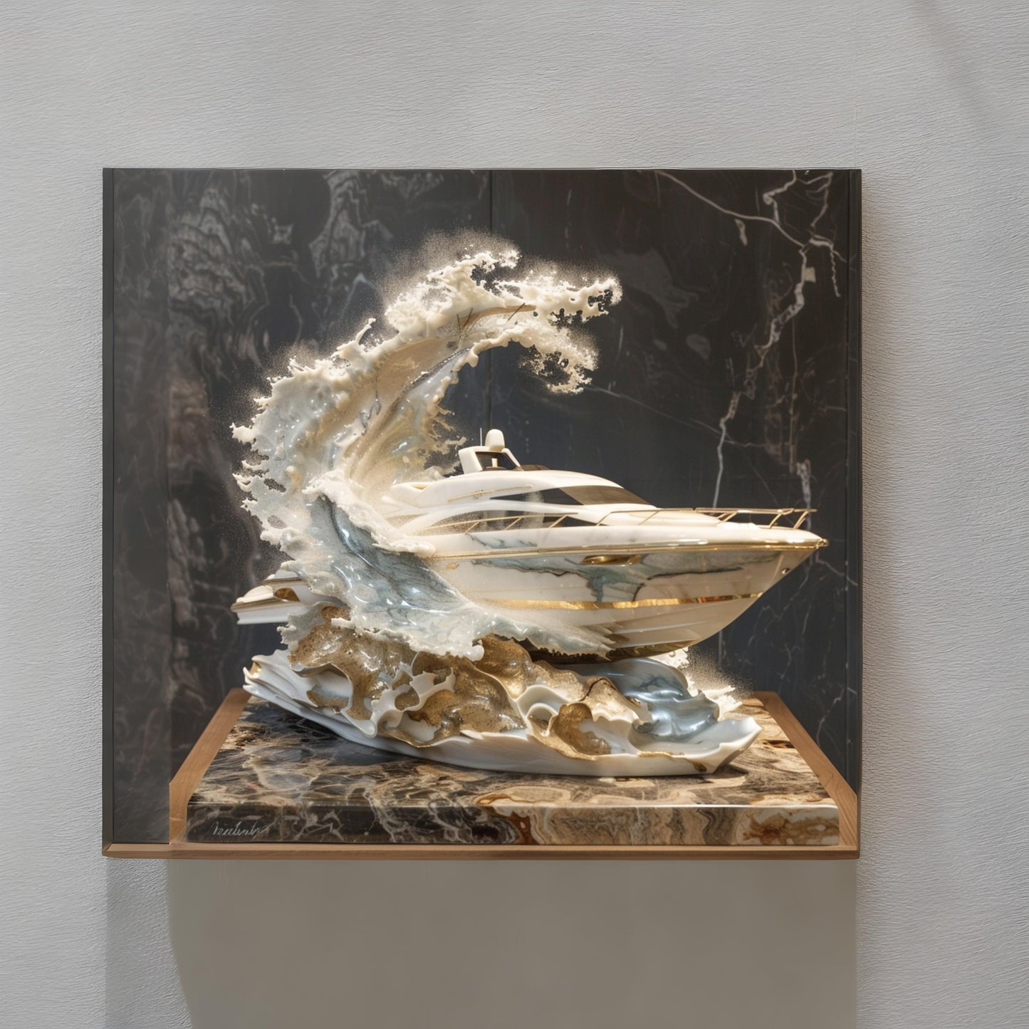 Sculpture of jetski Kintsugi Ieg