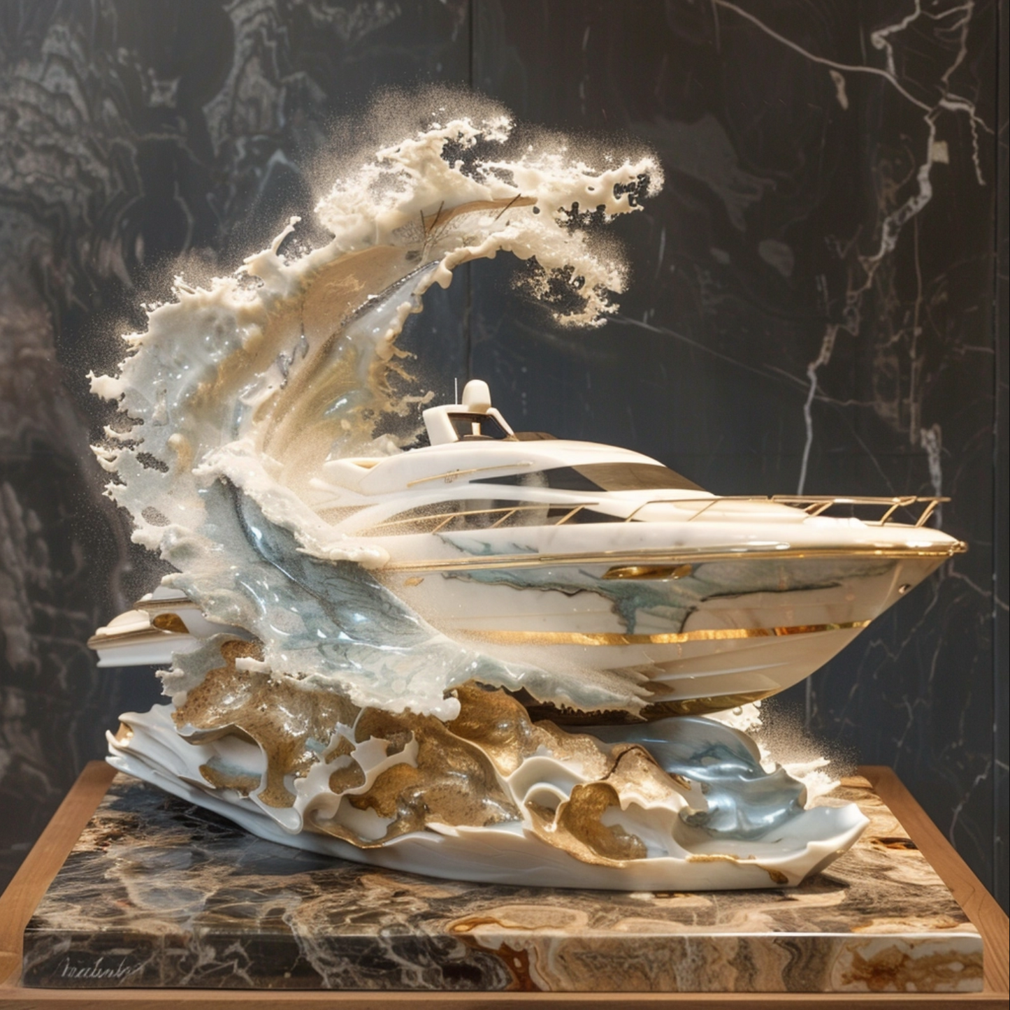 Sculpture of jetski Kintsugi Ieg