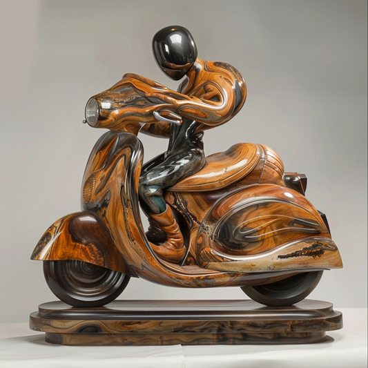 Sculpture of scooter motorcycle kintsugi