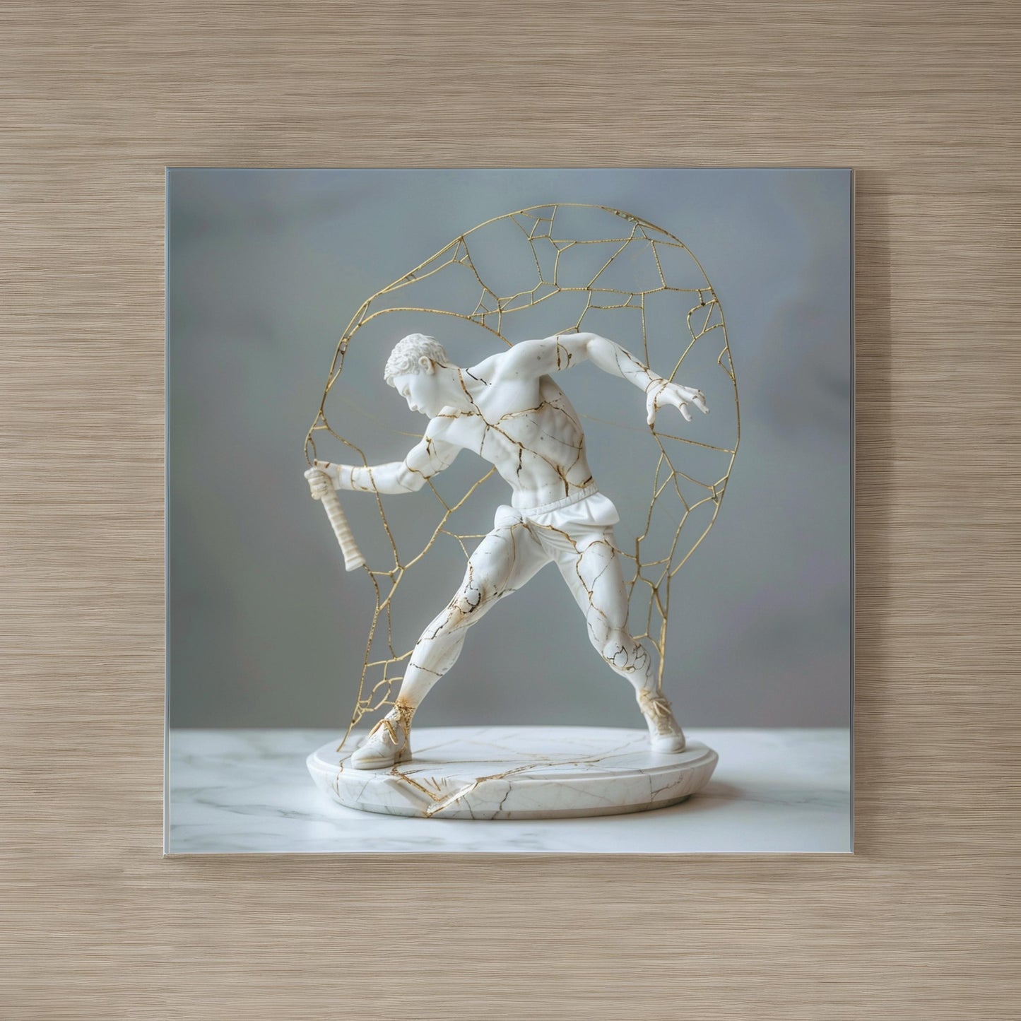 Sculpture of tennis Kintsugi