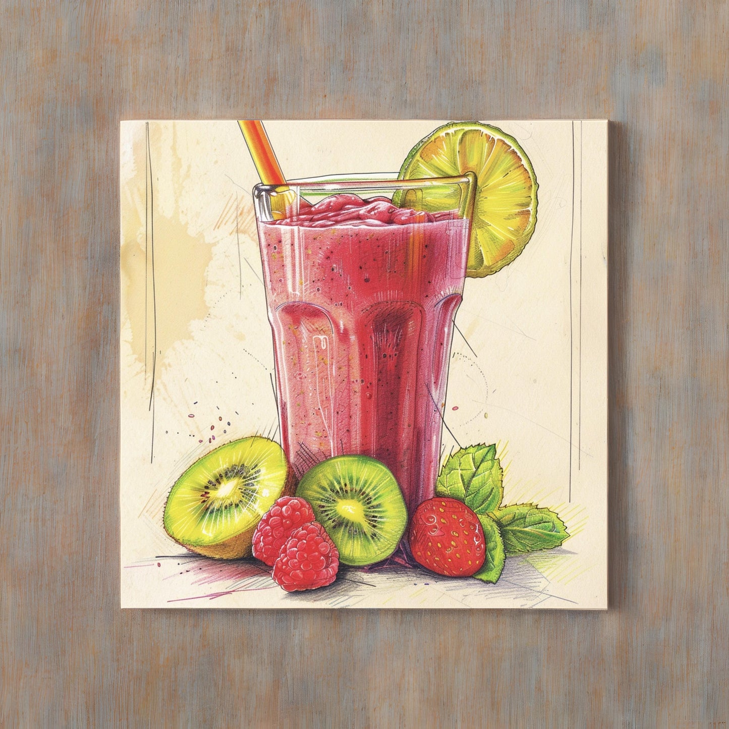 Smoothie diagramatic drawing