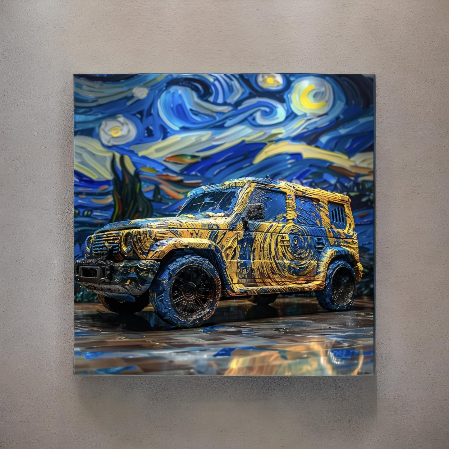 Suv in the style of Van Gogh