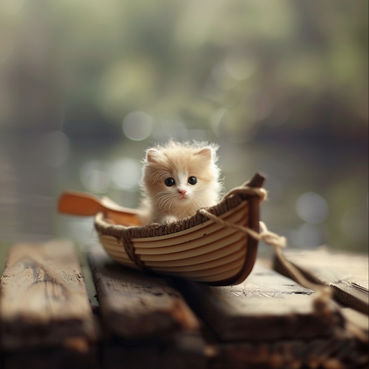 Tiny cute adorable canoe