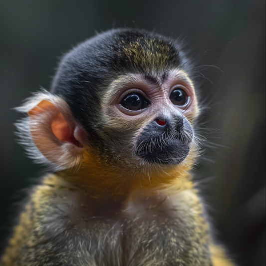 Tiny cute adorable monkey animal