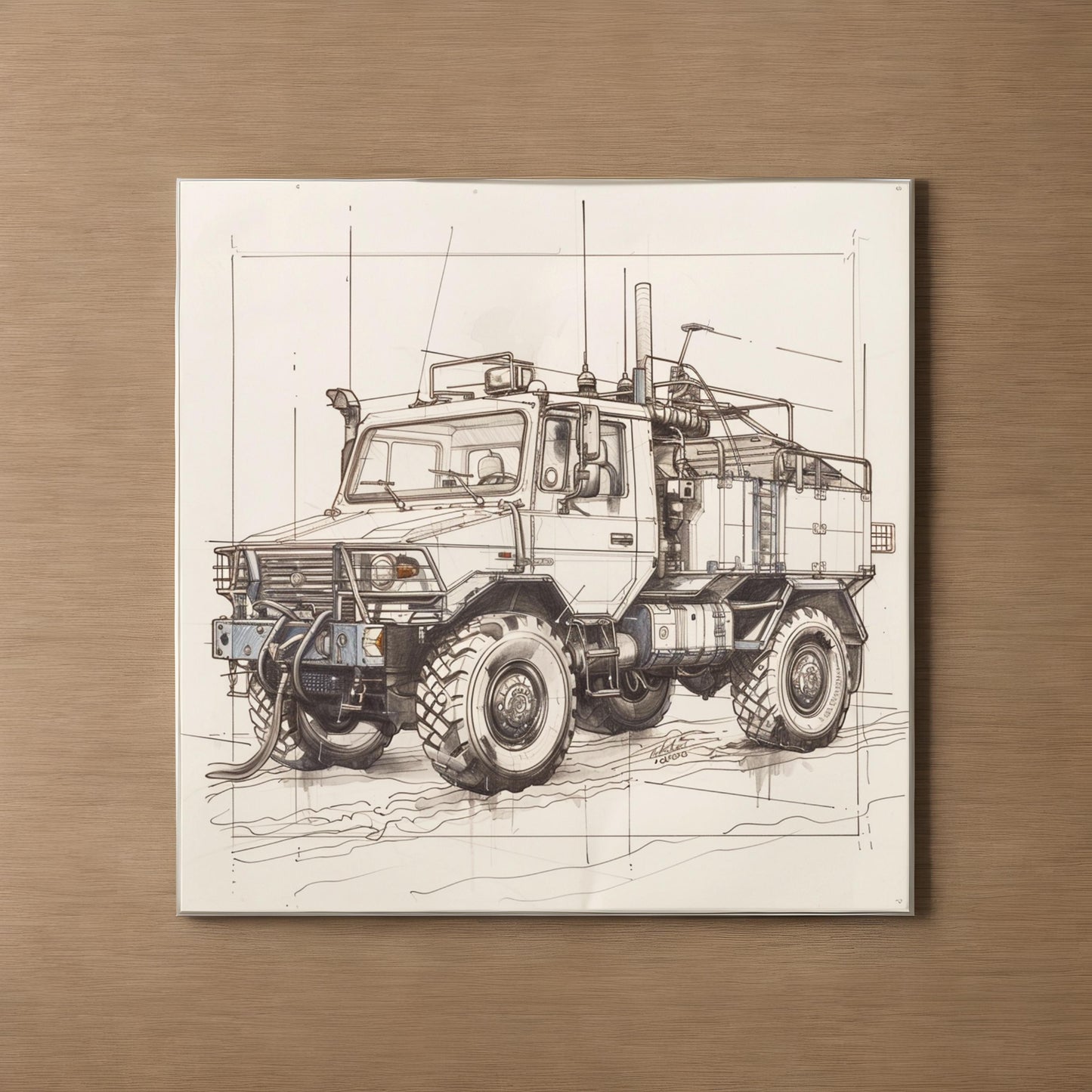 Utility vehicle diagramatic drawing