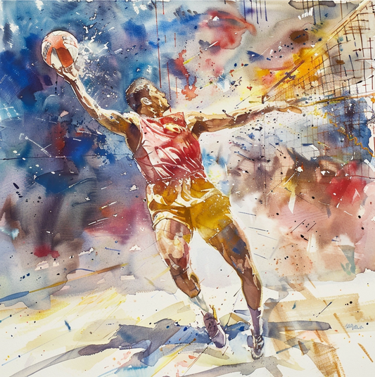 Watercolor handball