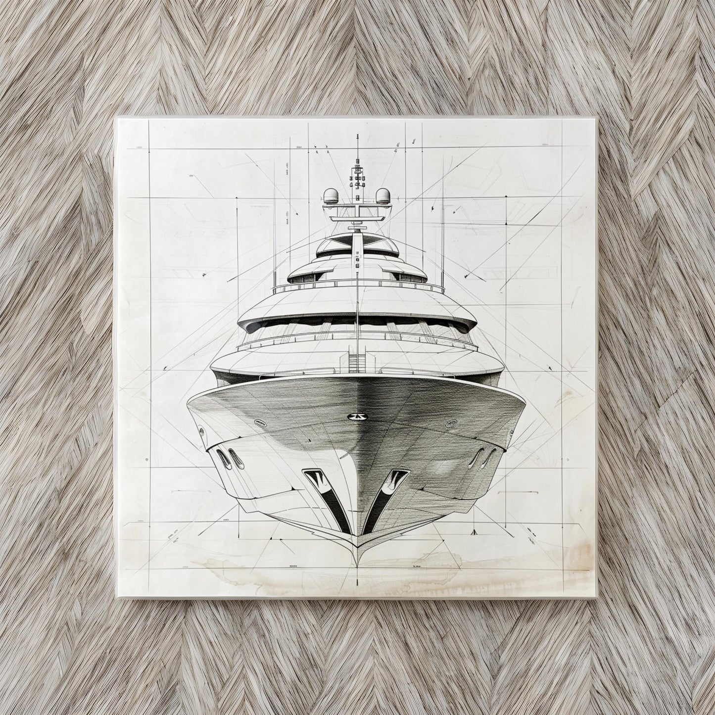 Yacht diagramatic drawing